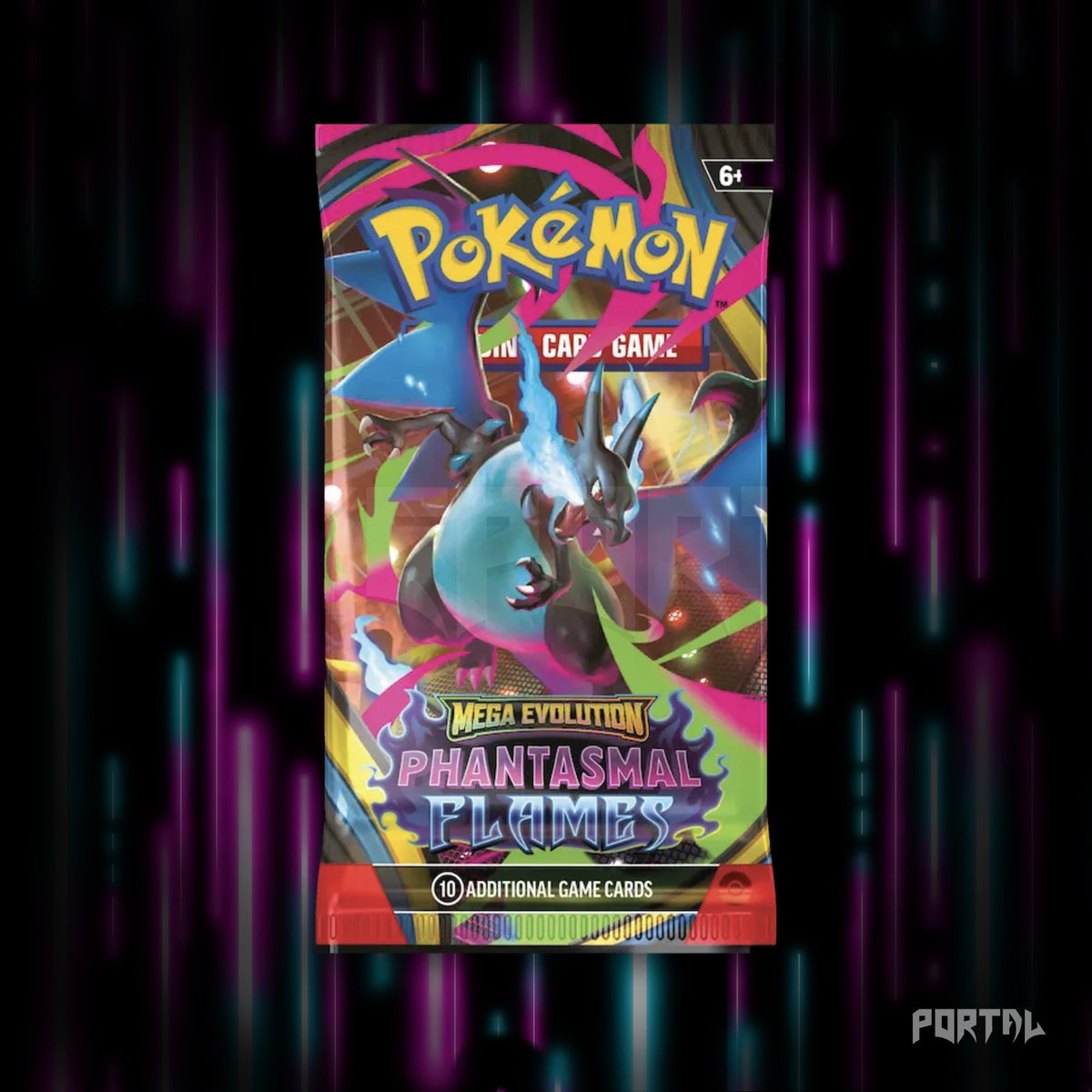 Pokemon Phantasmal Flames Mega Charizard premium collector's bundle, booster pack, Portal TCG