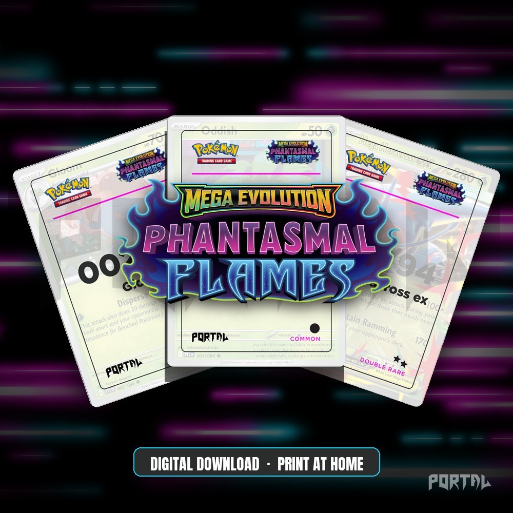 Pokemon Phantasmal Flames master set placeholders, digital download, Portal TCG