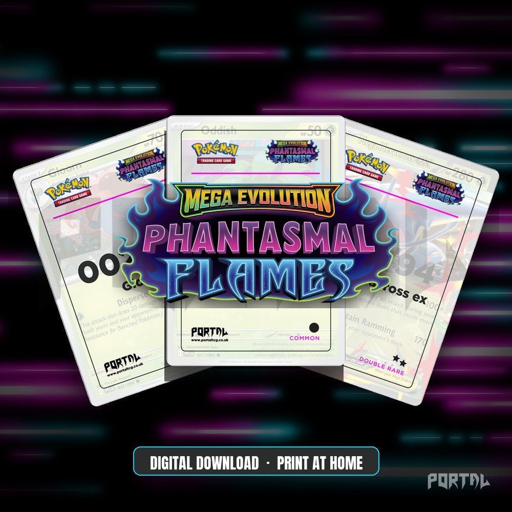 Pokemon Phantasmal Flames master set placeholders, digital download, Portal TCG