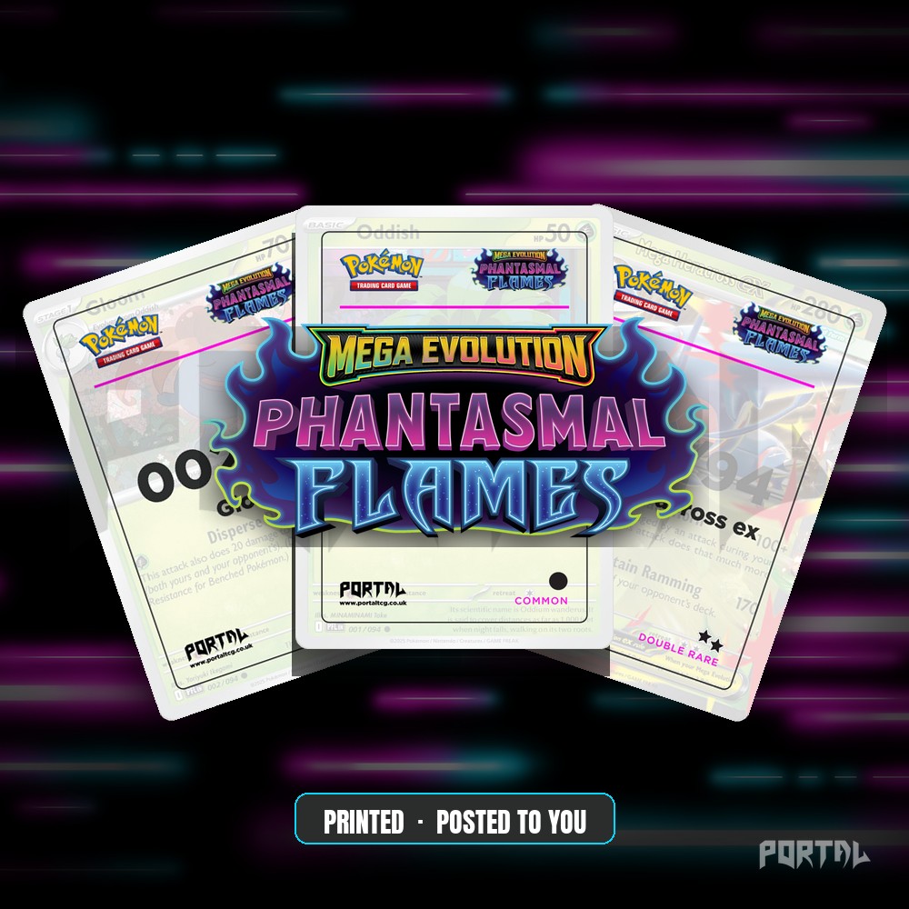 Phantasmal Flames master set placeholder cards, Portal TCG