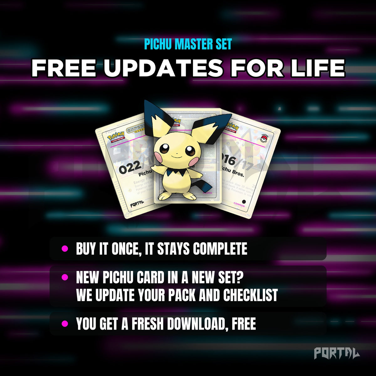 Pichu placeholders: free updates for life