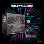 Pitch Black Elite Trainer Box, what's inside: 9 booster packs, 10 cards per pack, Portal TCG