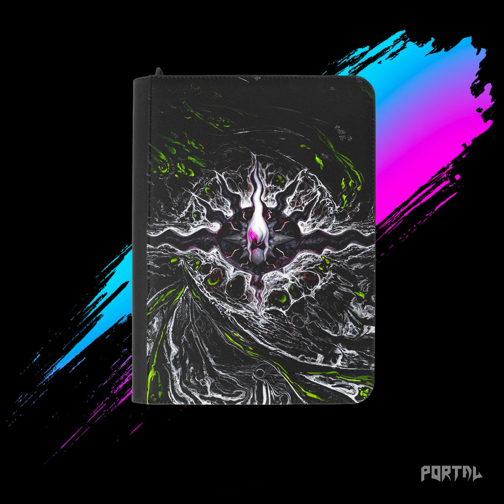 Pokemon Pitch Black Mega Darkrai premium binder, front cover without set logo, Portal TCG
