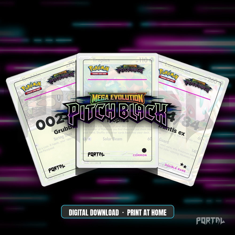 Pokemon Pitch Black master set placeholders, digital download, Portal TCG