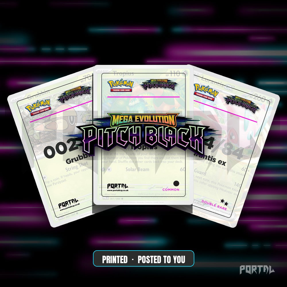 Pitch Black master set placeholder cards, Portal TCG