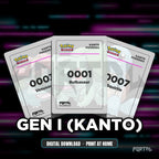 National Pokedex Gen I (Kanto) placeholders, digital download, Portal TCG