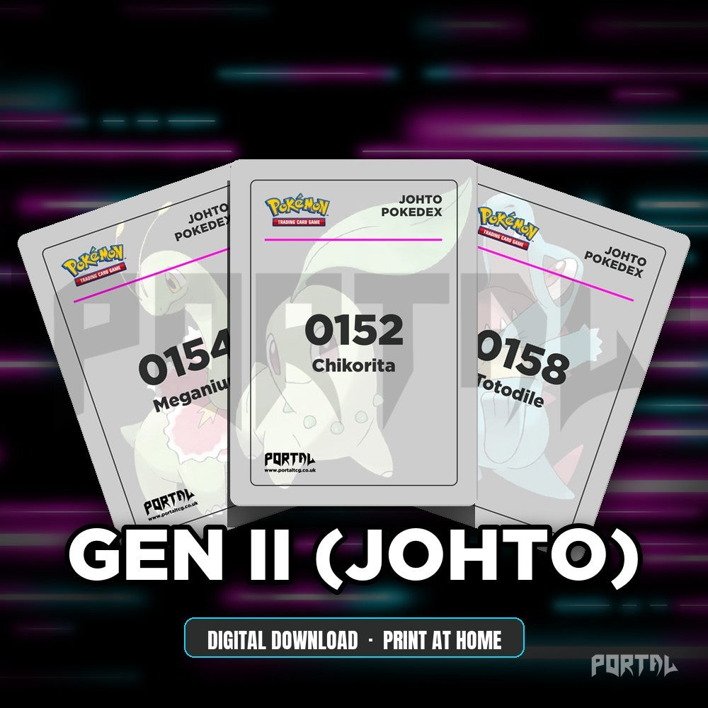 National Pokedex Gen II (Johto) placeholders, digital download, Portal TCG
