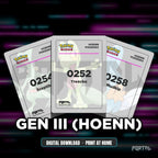 National Pokedex Gen III (Hoenn) placeholders, digital download, Portal TCG