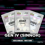 National Pokedex Gen IV (Sinnoh) placeholders, digital download, Portal TCG
