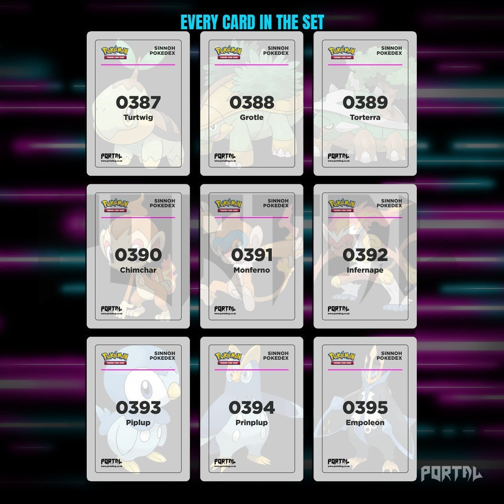 National Pokedex Gen IV (Sinnoh) placeholders, binder page, Portal TCG