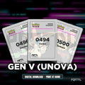 National Pokedex Gen V (Unova) placeholders, digital download, Portal TCG