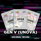 National Pokedex Gen V (Unova) placeholders, digital download, Portal TCG