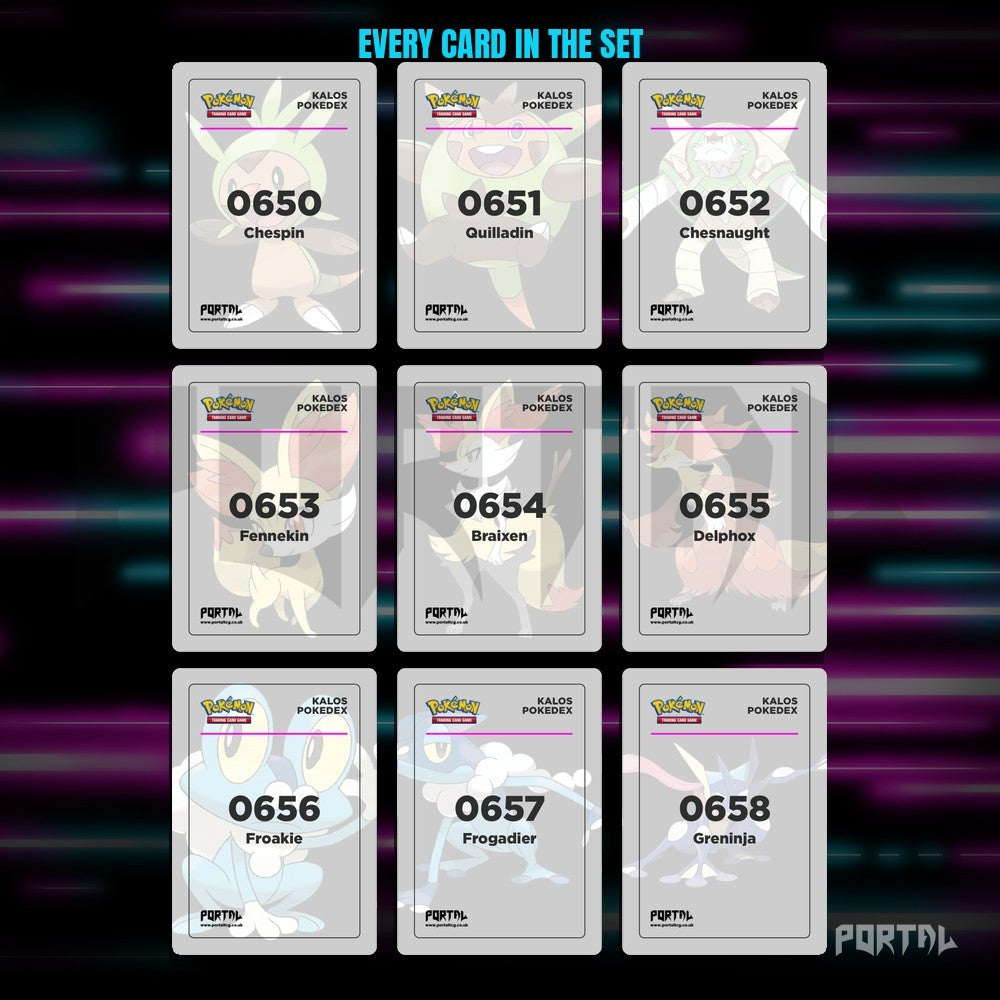 National Pokedex Gen VI (Kalos) placeholders, binder page, Portal TCG