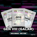 National Pokedex Gen VIII (Galar) placeholders, digital download, Portal TCG