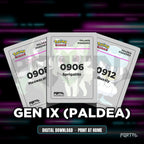 National Pokedex Gen IX (Paldea) placeholders, digital download, Portal TCG