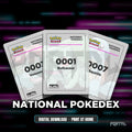 National Pokedex placeholders, every Pokemon, digital download, Portal TCG