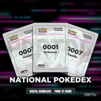 National Pokedex placeholders, every Pokemon, digital download, Portal TCG