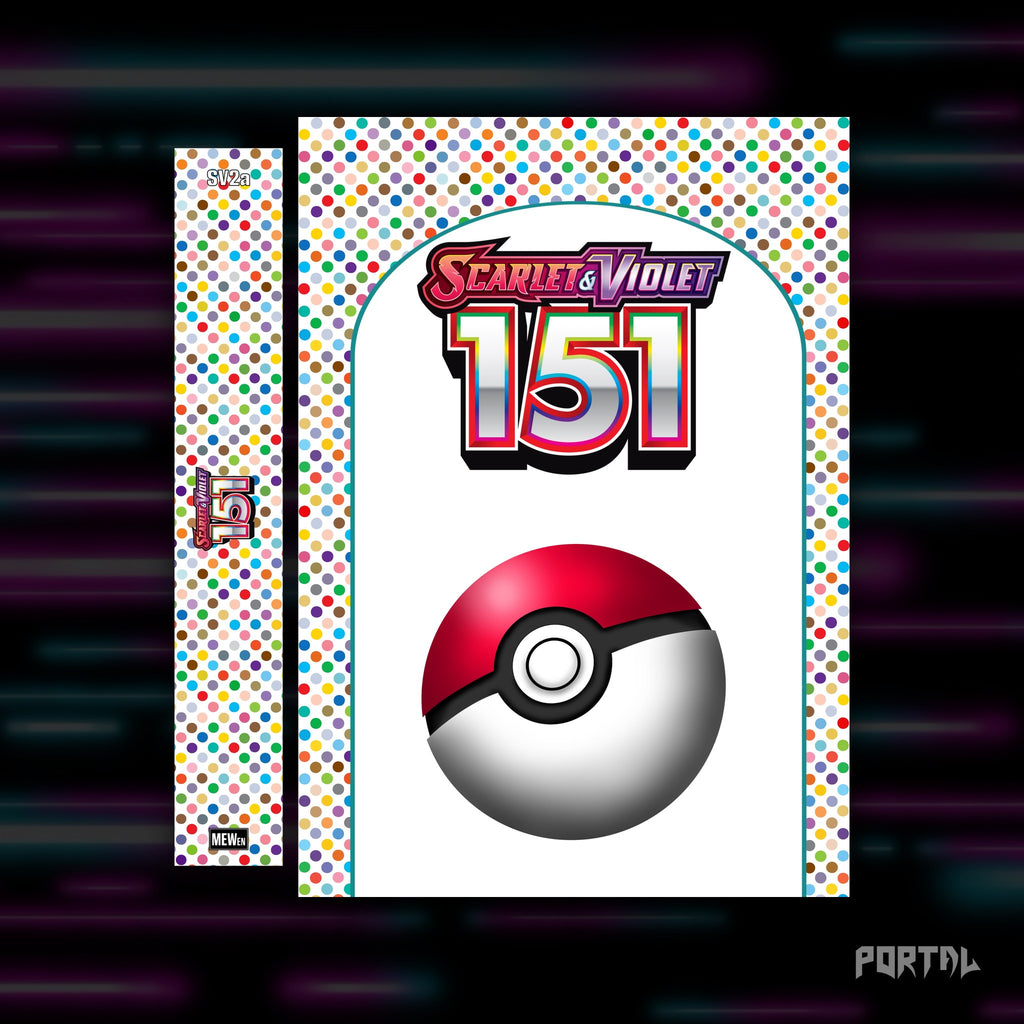 Pokemon 151 master set checklist kit, cover and spine, Portal TCG