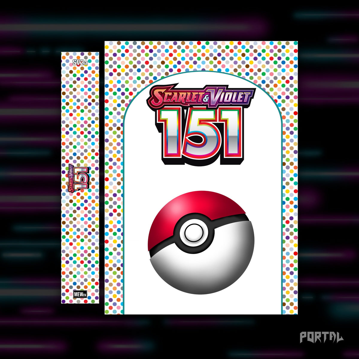 Pokemon 151 master set checklist kit, cover and spine, Portal TCG