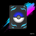 Pokemon Blue Pokeball character binder, front cover, Portal TCG