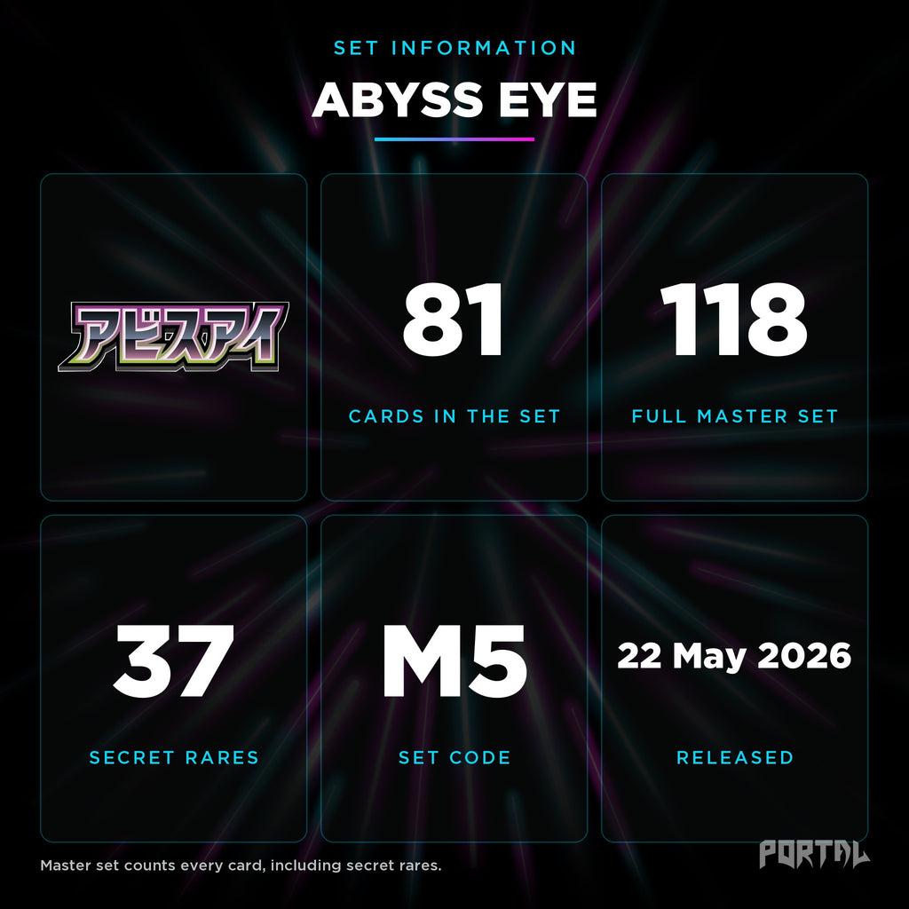 Abyss Eye Japanese set information: 81 cards in the set, 118 in the master set, Portal TCG