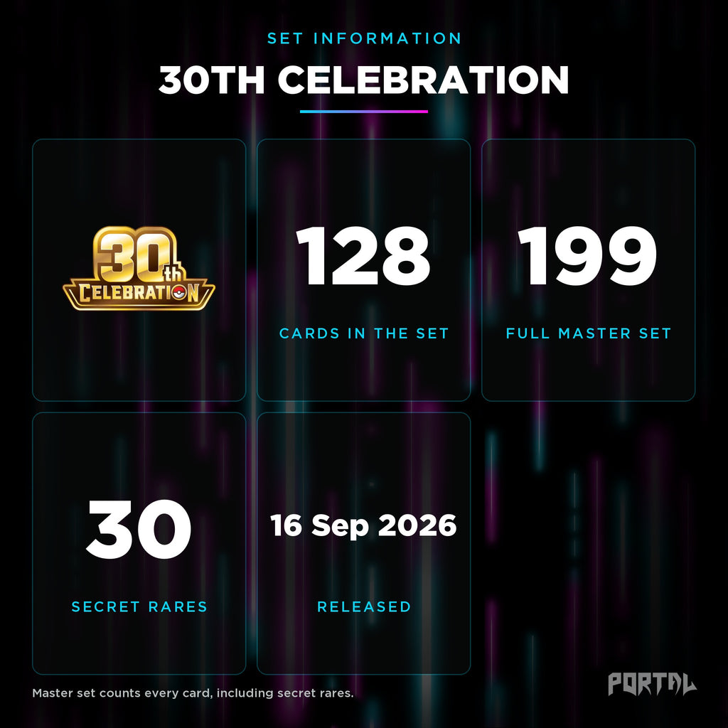30th Celebration set information, Portal TCG