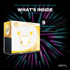 30th Celebration Elite Trainer Box, what's inside: 9 booster packs, Portal TCG
