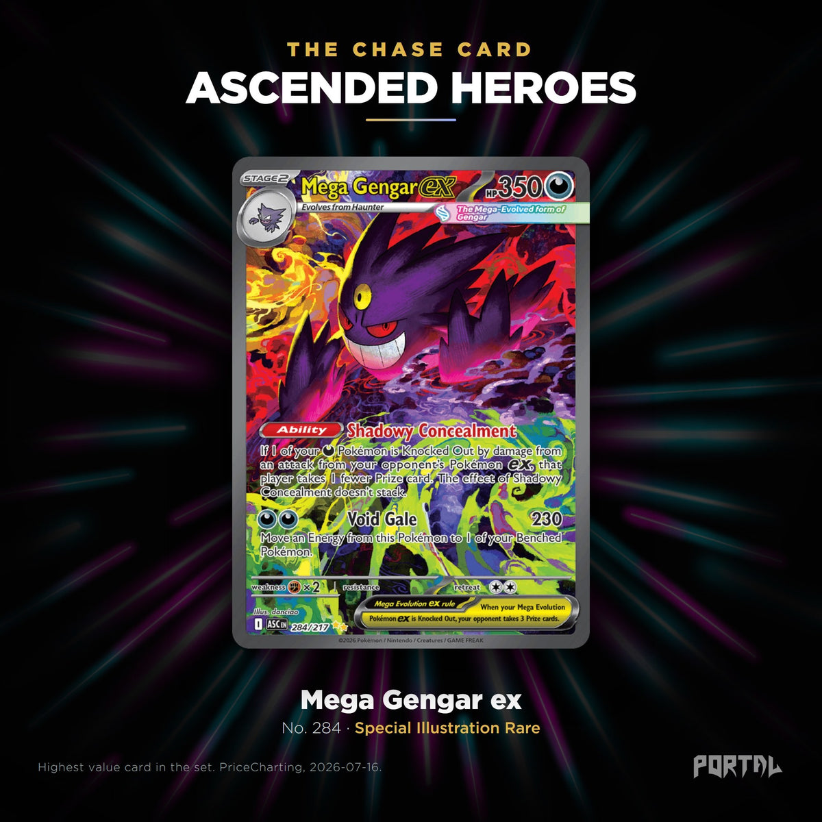 Ascended Heroes chase card, Portal TCG