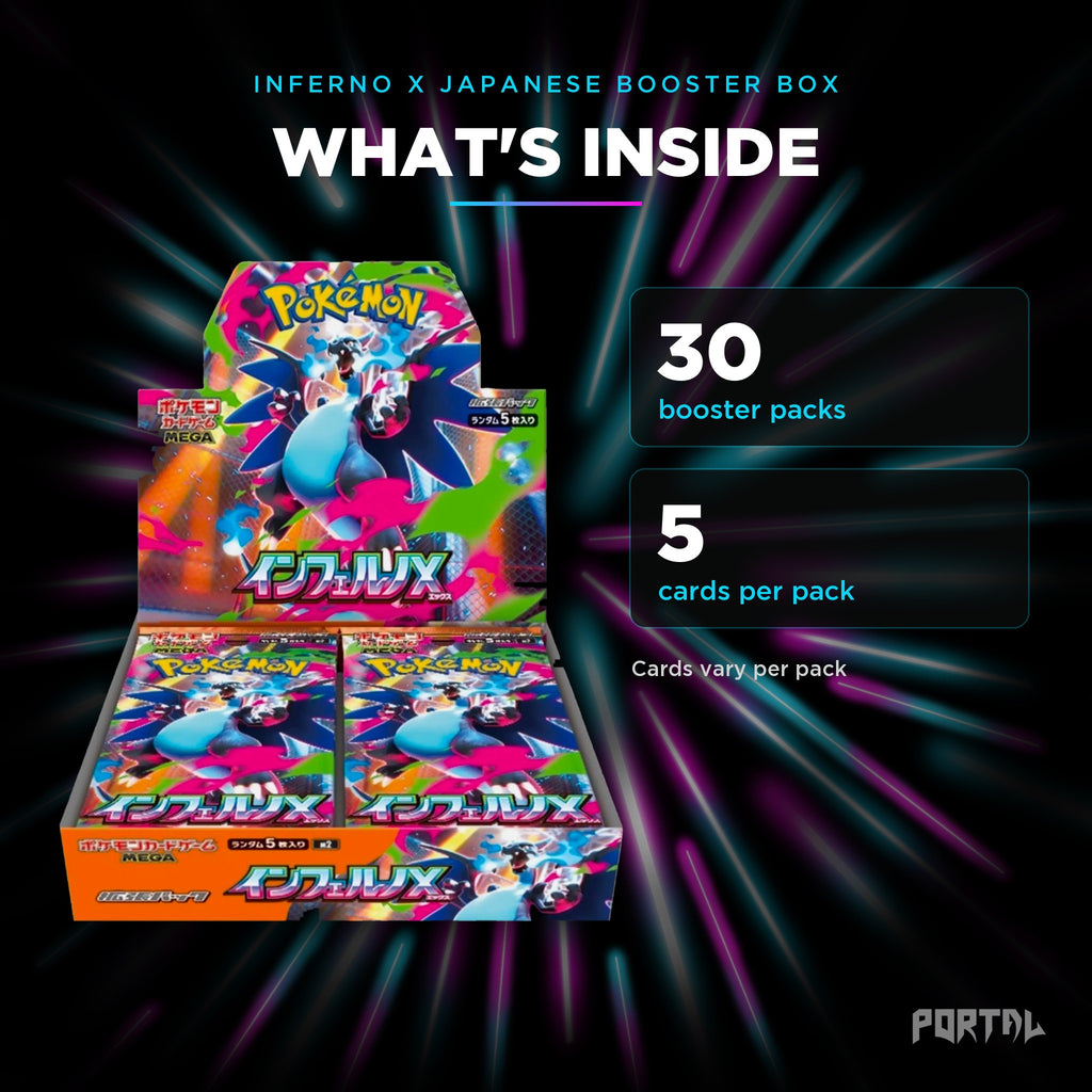 Inferno X Japanese booster box, what's inside, Portal TCG