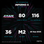 Inferno X Japanese set information: 80 cards in the set, 116 in the master set, Portal TCG