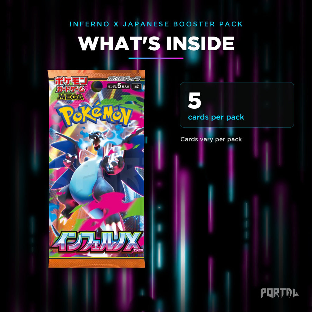 Inferno X Japanese booster pack, what's inside, Portal TCG