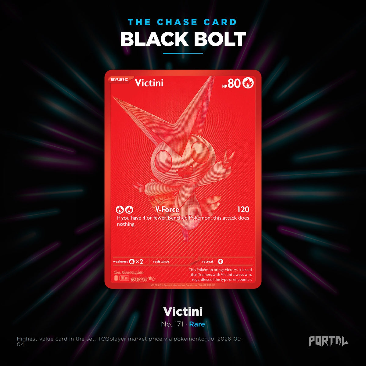 Black Bolt chase card, Portal TCG