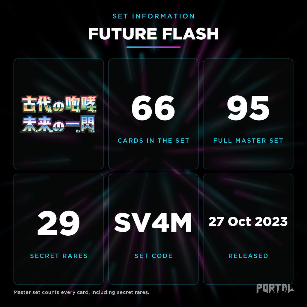 Future Flash Japanese set information: 66 cards in the set, 95 in the master set, Portal TCG