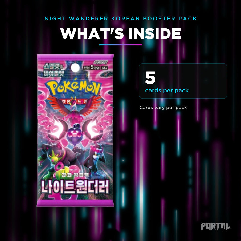 Night Wanderer Korean booster pack, what's inside, Portal TCG