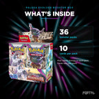 Paldea Evolved booster box, what's inside: 36 booster packs, 10 cards per pack, Portal TCG