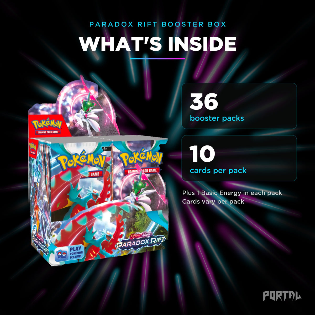 Paradox Rift booster box, what's inside, Portal TCG