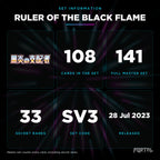 Ruler of the Black Flame Japanese set information: 108 cards in the set, 141 in the master set, Portal TCG