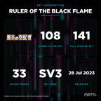Ruler of the Black Flame Japanese set information: 108 cards in the set, 141 in the master set, Portal TCG