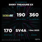 Shiny Treasures EX Japanese set information: 190 cards in the set, 360 in the master set, Portal TCG