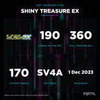 Shiny Treasures EX Japanese set information: 190 cards in the set, 360 in the master set, Portal TCG