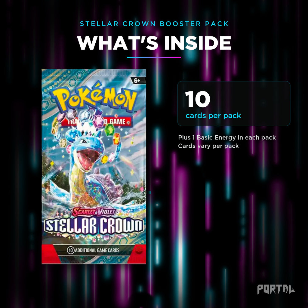 Stellar Crown booster pack, what's inside, Portal TCG