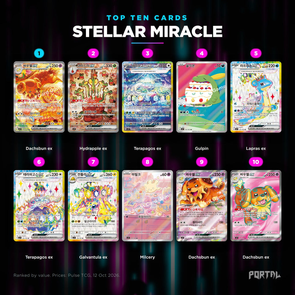 Stellar Miracle Korean top ten cards, prices from Pulse TCG, Portal TCG