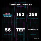 Temporal Forces set information: 162 cards in the set, 358 in the master set, Portal TCG