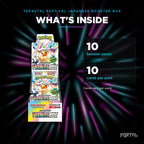 Terastal Festival Japanese booster box, what's inside: 10 booster packs, 10 cards per pack, Portal TCG