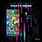 Triple Beat Japanese booster pack, what's inside: 5 cards per pack, Portal TCG
