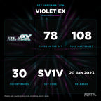 Violet EX Japanese set information: 78 cards in the set, 108 in the master set, Portal TCG