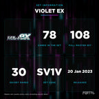 Violet EX Japanese set information: 78 cards in the set, 108 in the master set, Portal TCG