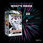 White Flare Korean booster box, what's inside: 20 booster packs, 7 cards per pack, Portal TCG