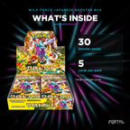 Wild Force Japanese booster box, what's inside: 30 booster packs, 5 cards per pack, Portal TCG
