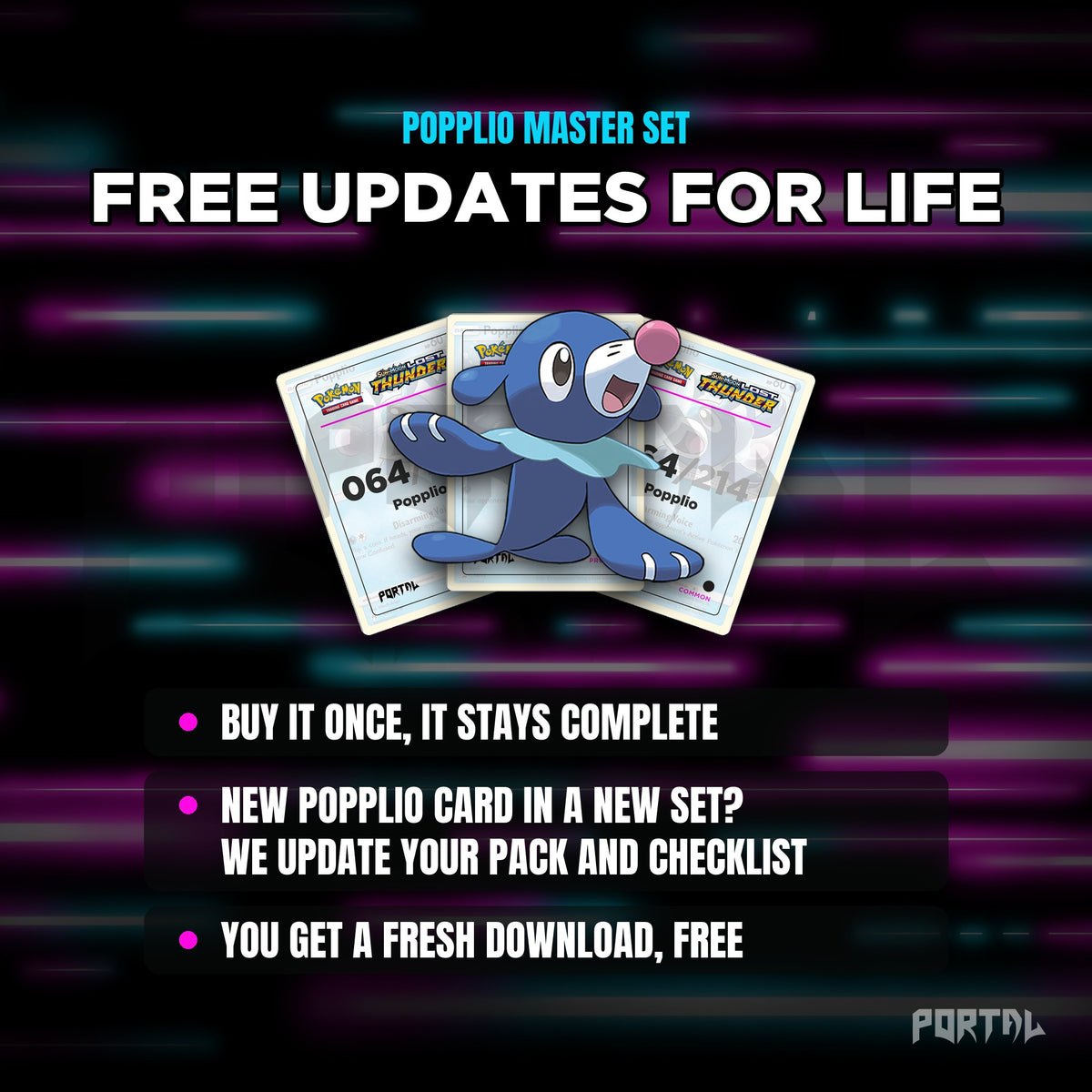 Popplio placeholders: free updates for life